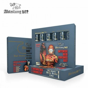 INTENSE RED COLORS SET Acrylic Paint Set Matte Finish - Abteilung 502 ABT-1167